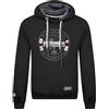 Geographical Norway Gregoire Men - Felpa Uomo con Cappuccio Tasche Zip - Felpe Pullover Hoody Neve A Maniche Lunghe - Abito Ideale Primavera Estate Autunno Inverno (Nero L)