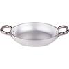 Baldassare Agnelli Pentole Agnelli Linea Alluminio 5 mm Tegame Radiante con Due Maniglie Inox, Argento, 24 cm