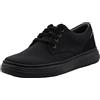 Skechers Men's Moreno Canvas Oxford Shoe, Black/Black, 9 W US