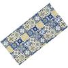 Tex family Tappeto Cucina Runner Antiscivolo - Passatoia Lavabile, Fantasia Maiolica Blu e Giallo, Design Moderno - Made in Italy - Cm. 50x260