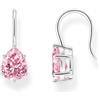 Thomas Sabo H2290-051-9 - Orecchini pendenti in argento Sterling 925 con zirconi rosa, misura unica, Argento sterling, Zirconia cubica
