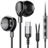 XUI Cuffie USB C Per iPhone 16/15 Pro Max Plus Auricolari con filo Type C Per Samsung Galaxy S25 S24 Ultra S23 A56 A16 Fold6 In-Ear Cuffie con filo Tipo C con microfono Per Apple iPad pro Google Pixel 9/8