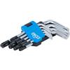 BGS 809 | Serie di chiavi ad angolo | corte | profilo a T (per Torx) con alesatura T10 - T50 | 9 pz.