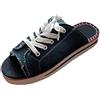 BOTCAM Sandali da donna, in denim, per il tempo libero, da spiaggia, alla moda, estivi, estivi, peptoe, jeans, sandali da bagno, Blu scuro, 39