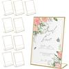 YunBey 10 Pezzi Espositore Plexiglass A5 con Cornici Dorate | Acrilico Trasparente Porta Menu da Tavolo Porta Menu A5 per Ristorante Hotel Negozio Reception Ufficio