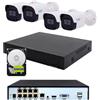 RVT SECURITY Kit IP Poe con 4 Telecamere Bullet con audio NVR 8 Canali 5 Mp Hard Disk 500 Gb