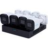 Uniarch Kit IP Poe videosorveglianza NVR 8 CH 4 Telecamere con microfono 4 Cavi Omaggio