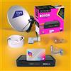 tivùsat KIT-SATELLITARE TIVÙSAT + DECODER HD 4K + PARABOLA 45CM + LNB+20 MT CAVO + SUPP