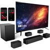 Does not apply 7.1 Soundbar TV, Compatibile Con Dolby Atmos, Controllo APP, 4 Altoparlanti Surr