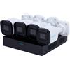 Uniarch Kit IP Poe videosorveglianza NVR 8 CH 4 Telecamere con microfono 4 Cavi Omaggio