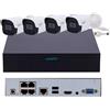 RVT SECURITY Kit IP POE NVR 4 canali e 4 telecamere Bullet Audio visione notturna 30 metri