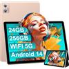 SUAAT 2025 Tablets Android 14 11 Pollici 24GB RAM+256GB ROM(1TB TF); Octa-Core;2.0Ghz
