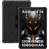 R8 2025 Rugged Tablet 10.1 Pollici Android 14 Tablet PC Robusto 10800Mah, 12GB+1