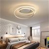Dopa Plafoniera Da Soffitto LED 32W Da Interno Design Cerchio Spirale Bianco Lampada da soffitto IP20 (Luce naturale 4000K)