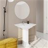 FRANKE Lavabo con colonna 76 cm in ceramica bianca - Fanit