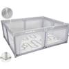 Aziamor Baby Recinto con Tappeto Box Neonato 150X180X68 cm Colore Grigio