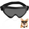 Fllyvly Occhiali da Sole per Cani di Taglia Medio-Grande, Protezione UV Completa, Cinturino Regolabile, Telaio Confortevole in PVC, occhiali moto per Attività all'Aperto - Nero