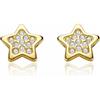Monde Petit Orecchini per bambini stella - oro giallo 18K (750) - Scatola Regalo - Certificato di garanzia