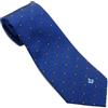 THE MASONIC COLLECTION - Cravatta in seta intrecciata blu - Quadrato e bussola con G - Rifinita a mano - Regali massoni per uomini