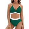 YNIQUE Costume da Bagno Bikini 2 Pezzi Donna, Scollo a V Profondo, Vita Alta, Push Up, Sexy per Spiaggia e Piscina