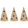 Décopatch NO066C - Un Lot de 3 Bougeoirs sapin avec coeurs 6x6x10,5cm - Compatible bougie LED