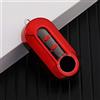 SILUOHAKE Cover Chiave Fiat in TPU Guscio per chiavi auto Cover chiavi auto per Fiat Panda Punto 500 Bravo Custodia Coprichiave (Red)