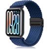 PaceBid Nylon Cinturino per Xiaomi Smart Band 9 Pro/8Pro/10 Pro/Redmi Watch 6/5/4, Intrecciato Nylon Magnetico Elastico Bracciali Cinturini di Ricambio per Xiaomi Mi band 8 Pro/9Pro/10 Pro - Blu