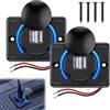 Udbrud 2 Pezzi 3,1 A Dual Presa USB, Caricabatteria da Auto USB, 12V/24V Pannello Presa di Ricarica Impermeabile Caricatore Auto per Moto Barche Camion Camper