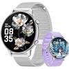 Hwagol Smartwatch Uomo Donna con Effettua/Risposta Chiamate, Round Waterproof Fitness Tracker 140+ Modalità Sportive Orologio Smart Watch con Contapassi/Cardiofrequenzimetro/SpO2 per Android iOS