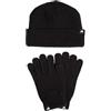 adidas Unisex - Adulto Glove + Beanie Pack Hat, Black/White, S-M
