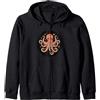 Octopus Valentine Bel polpo in stile San Valentino per ragazzi e ragazze Felpa con Cappuccio