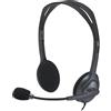 Logitech H110 Cuffie Cablate, Stereo con Microfono per Computer, Cancellazione Rumore, ‎Doppio Jack Audio da 3.5 mm, PC/Mac/Laptop, nero