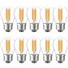 HUAMu Lampadina a risparmio energetico E27 LED, 4W, lampadina a incandescenza 40W equivalente, bianco caldo 2700K, lampadina g45 piccola a spirale Edison trasparente, 400lm, AC220-240V 10 confezioni