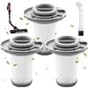 GEOKILO Confezione da 3 filtri di ricambio per Rowenta ZR009005 con spazzola, filtri di ricambio per Rowenta X-Force Flex 8.60 RH96, X-PERT 6.60 RH68 Filtro RH9637 RH9638 RH9639 RH9677 RH9678 RH9 RH9 RH9680