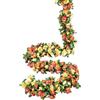 Weldomcor 5 Pezzi da 2,45 m Artificiale Ghirlanda di Fiori Rose Viti Fiori di Seta Appesa Rattan Ghirlanda All'aperto Decorazioni per Arco di Nozze Camera da Letto Casa Decorazione, Champagne