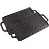 Victoria Bistecchiera Ghisa Stagionata, Piastra per Grigliare Reversibile 33 X 21 cm per Fuoco, Barbecue, Forno, Vetroceramica, Gas, Priva di Sostanze Tossiche e senza PTFE