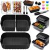 YFKJEU Accessori Friggitrice ad Aria per Philips Airfryer Serie 1000 7.1L, Riutilizzabile Customised Stampi Teglie & Griglia, per Philips Friggitrice ad Aria con Singolo/Doppio Cestello Flexi 7.1L(NA154/00)