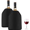 Begonia 2 manicotti refrigeranti per vino, spumante, refrigeratore per bottiglie di vino, bottiglia di vino, spumante, refrigeratore per bottiglie di vino (adatto per bottiglie da 0,75 l)