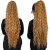 Ser Mulher Brianna Extension Coda Di Cavallo | Facile da applicare | Look naturale 100% | Termofibra resistente | Capelli Lunghi e Ricci,90 cm, 70 cm e 50 cm TERMOFIBRA (SP27-613 Biondo Mesciato, 70cm)