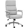 HOMCOM Poltrona da ufficio, sedia da ufficio ergonomica con altezza regolabile, funzione basculante, 62 x 73 x 105-113 cm, grigio | Aosom Italy