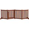 PawHut Barriera di Sicurezza per Cani per Scale e Porte Design Pieghevole e Supporto a Piedi 205x30x60 cm Marrone | Aosom Italy