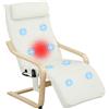 HOMCOM Poltrona Relax Riscaldante e Massaggiante con Poggiapiedi Regolabile e Telecomando, 67x95x101 cm, Crema | Aosom Italy