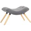 HOMCOM Pouf moderno con rivestimento in pile e gambe in legno, imbottito, per soggiorno, camera da letto, ingresso, Grigio scuro | Aosom Italy