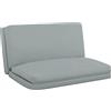 HOMCOM Divano paresseux poltrona convertibile pieghevole in 4 parti con schienale reclinabile, 137,5 x 85,5 x 74 cm, grigio chiaro | Aosom Italy