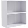 HOMCOM Libreria scaffale portaoggetti con 2 scomparti e scaffale regolabile, 60 x 24 x 63 cm, bianco | Aosom Italy
