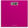 Rowenta Premiss 2 Bilancia Pesapersone Digitale, Vetro Temperato, Graduazione di Precisione Ogni 100g, Funzioni Intelligenti, Ampio Display, Batteria Inclusa, Fucsia, 30x30cm