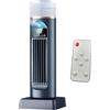 zwxqe Ventilatore per aria condizionata, ventilatore a torre ad aria fredda, silenzioso, oscillante senza pale, con telecomando e serbatoio d'acqua, umidificatore a 6 velocità per camera da letto, ufficio