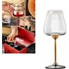 HFLWYWD Decanter per Vino Rotante Con Cristalli, Calici Creativi, Bicchiere di Cristallo per Vino Rosso o Bianco Con Tazza Rimovibile - Idea Regalo per Natale e Halloween
