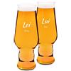 Maverton set x2 Bicchieri per la Birra - particolari - in vetro con personalizzazione - capienza 400 ml - H20 cm x Ø7,8 cm - Perfetti per ogni coppia amante della buona Birra - lei e lui