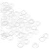 QUARKZMAN M5 Plastica Rotondo Piatto Rondella Guarnizione x 100 pz Nylon Rondella Rotondo Piatto Rondella Guarnizione Guarnizione per Vetro Porta Maniglia, Trasparente